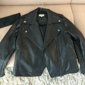 Black LOFT leather jacket size 4